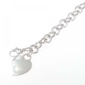 TIFFANY Silver Heart Charm Bracelet